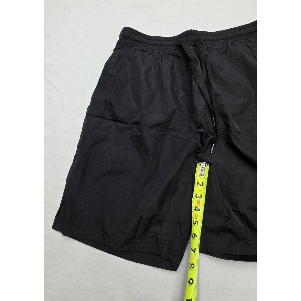 Coofandy Mens Black Athletic Shorts Drawstring Elastic Waist Size L NEW